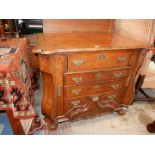 A fine quality elegant Walnut Secretaire Chest having herring bone stringing to the top with shaped