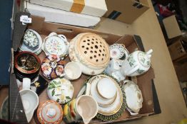 A quantity of china including Royal Staffordshire trio, Wedgwood Santa Clara teapot,