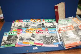 A quantity of 1950's Trains Illustrated Magazines.