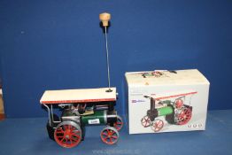 A Mamod Traction Steam Engine, boxed.