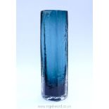 A Whitefriars Cucumber (labelled 9679) Vase, designed by Geoffrey Baxter in indigo blue colourway,