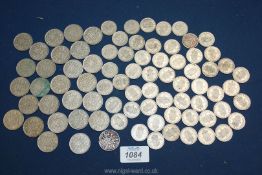A good quantity of Elizabeth II shillings and florins.