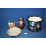 A quantity of china to include a decorative Tea Caddy,