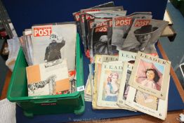 A quantity of Leader magazines from the 1940's and 1950's and Picture Post magazine from the 1940's.