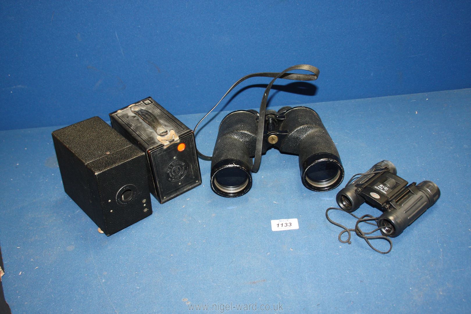 Two pairs of Binoculars including Philco 10 x 50, field 5.5 and 8 x 21 in black pouch, No. - Image 2 of 2