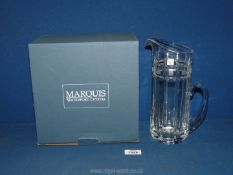 A Marquis by Waterford water jug in original box, 9 3/4'' tall.