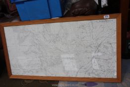 A large framed map of the Golden Valley/ Walterstone/ Pandy area 40" x 21".