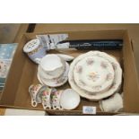 A quantity of china including Royal Stafford 'Aqualegia' part Teaset, Empire bowls,