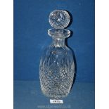 A Waterford glass Decanter in Colleen pattern, with stopper, 10 3/4'' tall.