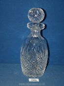 A Waterford glass Decanter in Colleen pattern, with stopper, 10 3/4'' tall.