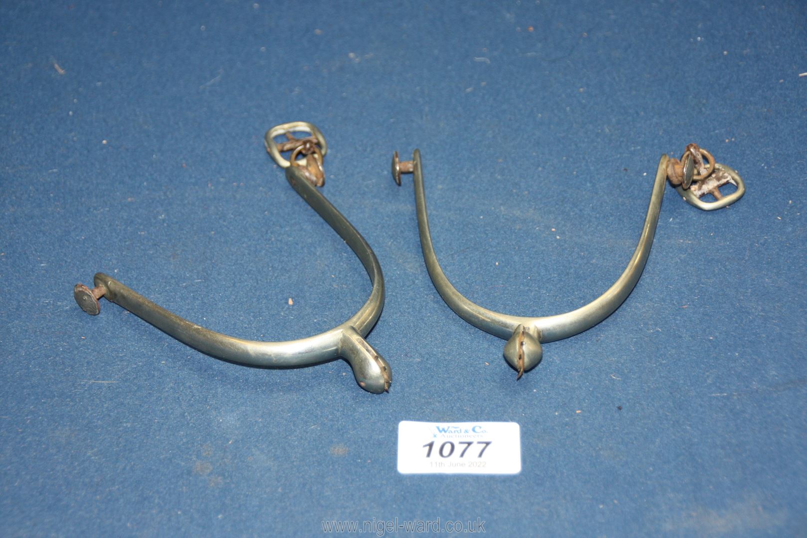 A pair of German silver coloured Spurs.
