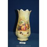 An Aynsley china 'Orchard Gold' vase 8 1/2" tall.