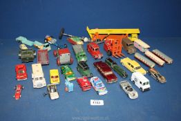 A box of die cast toy cars: Matchbox,