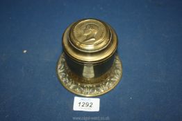 A very rare mid 19th Century commemorative brass tobacco box/tea caddy;