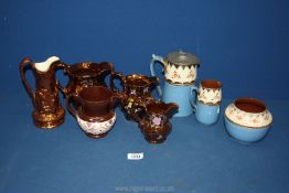 Five lustre Jugs,