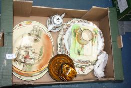 A good quantity of Royal Doulton china including 'Old Leeds Sprays' dinner and meat plates,
