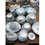 A good quantity of Royal Doulton ''Rose Elegans'' dinner ware including six serving dishes (three