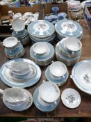 A good quantity of Royal Doulton ''Rose Elegans'' dinner ware including six serving dishes (three