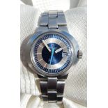 A 1970's Stainless Steel Ladies Omega Geneve Automatic Dynamic wristwatch with date aperture,