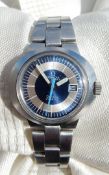 A 1970's Stainless Steel Ladies Omega Geneve Automatic Dynamic wristwatch with date aperture,