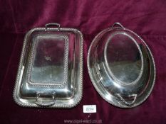 Two Epns lidded serving dishes.