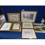 A quantity of Prints to include Cecil Aldin 'Separation' and 'Relaxation', 'Winter Flowers',