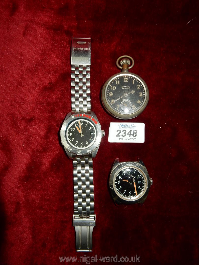 Two Mercedes Benz C-Class watches (one minus strap), presented by International Press Driving,