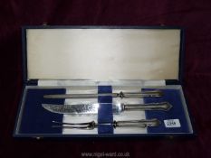 A cased stainless steel Carving set.