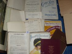 Nine music books including Gypsy Love, The Girl on the Film, Music for the Home etc.