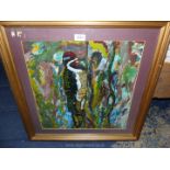 Omar Atilla Atalay watercolour woodpecker impressionistic, signed and dated.