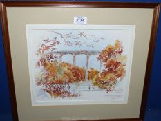 A framed Print of 'Pontcysyllte Aqueduct' by Terry Whitworth