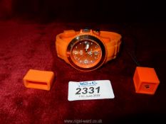An orange unisex Ice watch