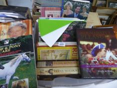 A small tub of books on gardening, Royalty, Frank McCourt etc.