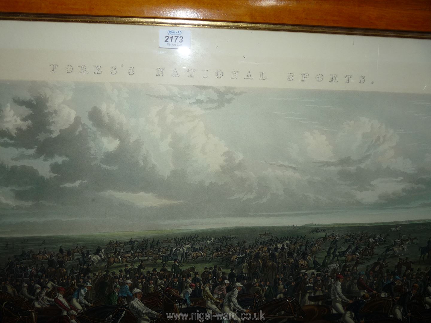 A large framed Fores's National Sporting print 'The Start of The Memorable Derby of 1844, - Image 4 of 7