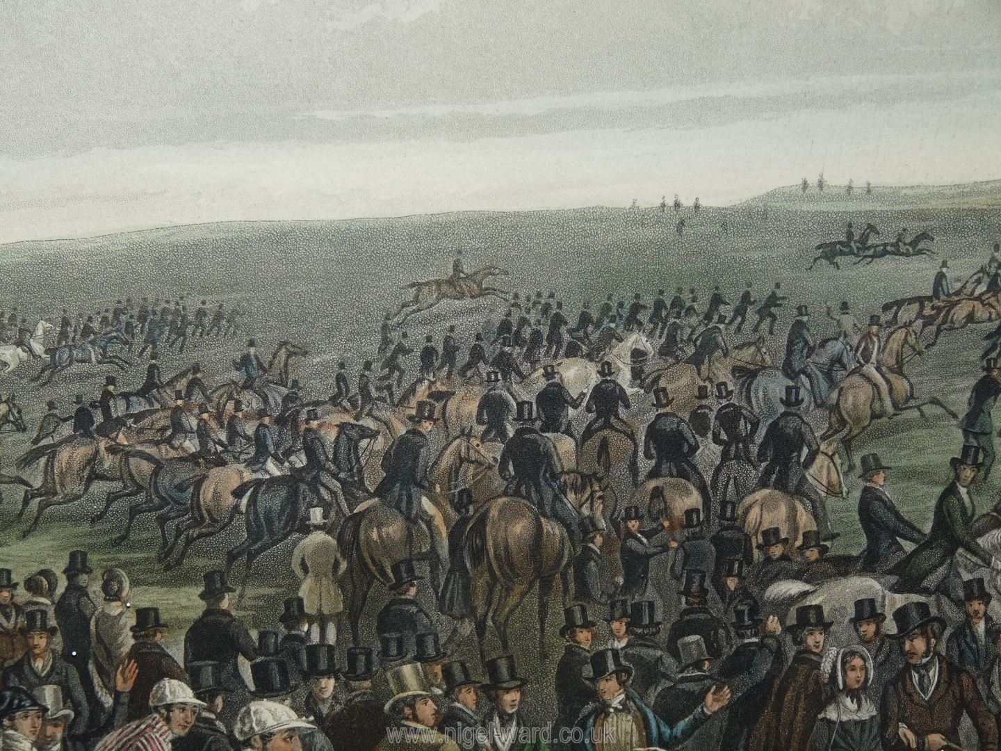 A large framed Fores's National Sporting print 'The Start of The Memorable Derby of 1844, - Image 7 of 7