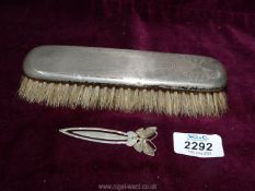 A silver backed brush, Birmingham 1927,