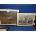Two framed Lithographs (?),