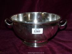 A plated Punch Bowl, 9'' diameter x 5'' tall..