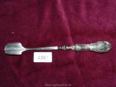 A Silver Stilton Scoop, Birmingham, possibly 1933, maker Jones & Crompton, 65 gms. 9'' long.