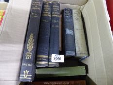 A small quantity of books including The Popular Encyclopaedia of Gardening, Modern Painters,