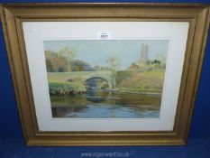 James Penniston Barraclough: river landscape oil on board, signed lower right 24'' x 19 1/4''.