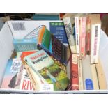 A box of paperback novels including The Philosophers Pupil by Iris Murdoch,