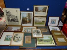 A quantity of Prints to include 'The Duck Farmer', 'The Coronation', 'Glamis Castle',