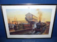 A framed and mounted Eric Bottomley Print 'Departures at Leominster'.