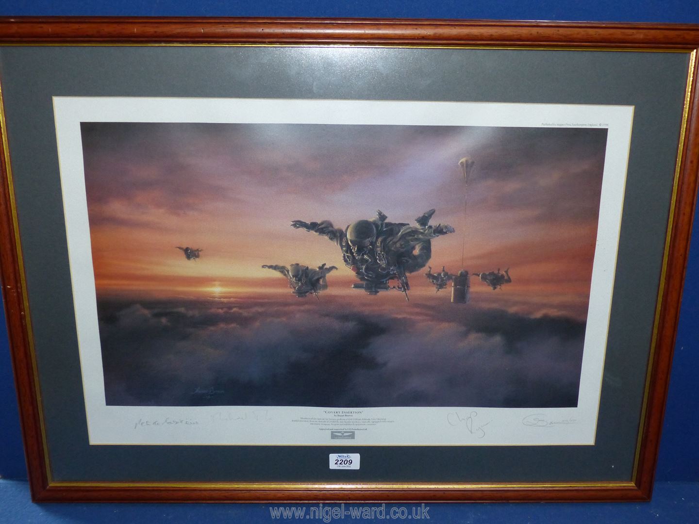 A framed and mounted limited edition Print, (no,