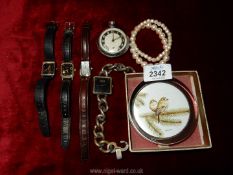 A quantity of watches to include Seconda, Indiglo, Timex, Ingersoll, Triumph, pocket watch, etc.