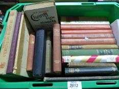 A crate of books including The Saturday Book's, Androcles and The Lion, The Land of My Fathers etc.