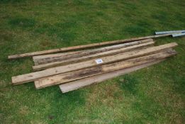 A quantity of 3 x 2 and 4 x 2 timber, various lengths, 7ft to 13ft (approx).