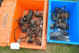Morris 1000 parts including two dynamos, two starter motors, distributor base, two coils,