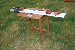 Trailer board and a folding desk.